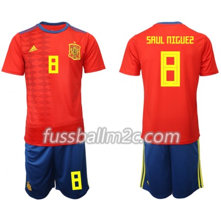 Fußballtrikots Spanien SAUL NIGUES 8 Kinder Heim Trikotsatz 2019